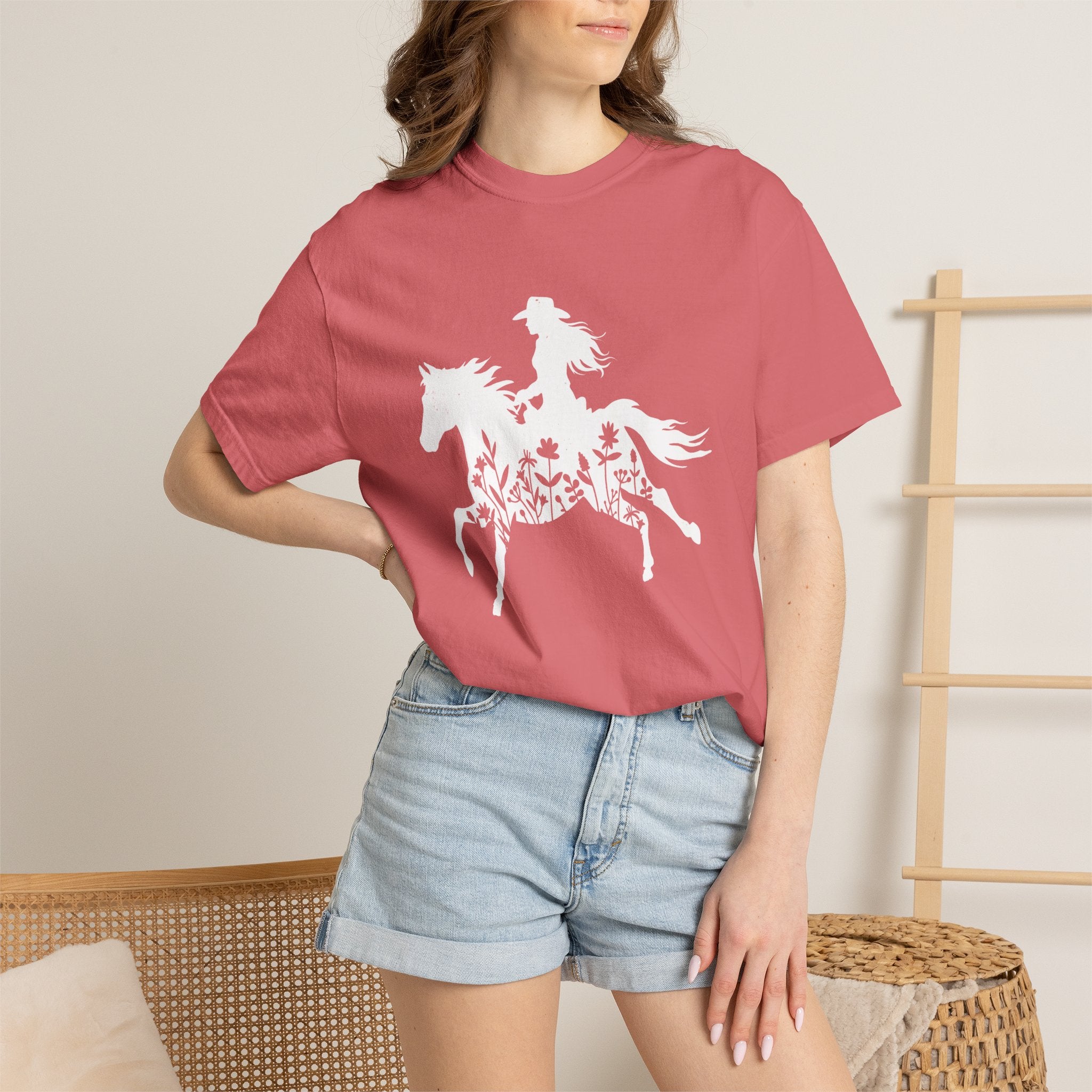 Ranch woman riding a horse