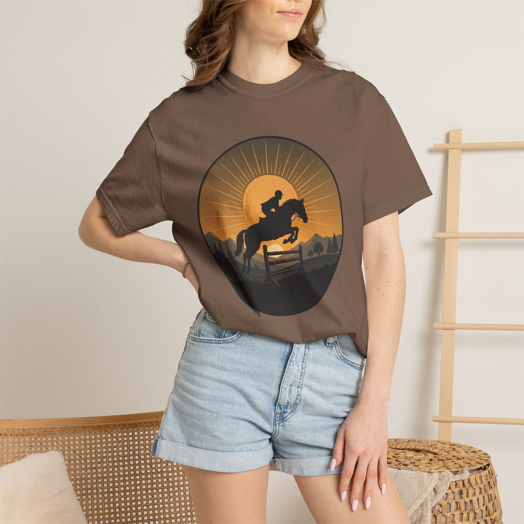 sunset horse rider