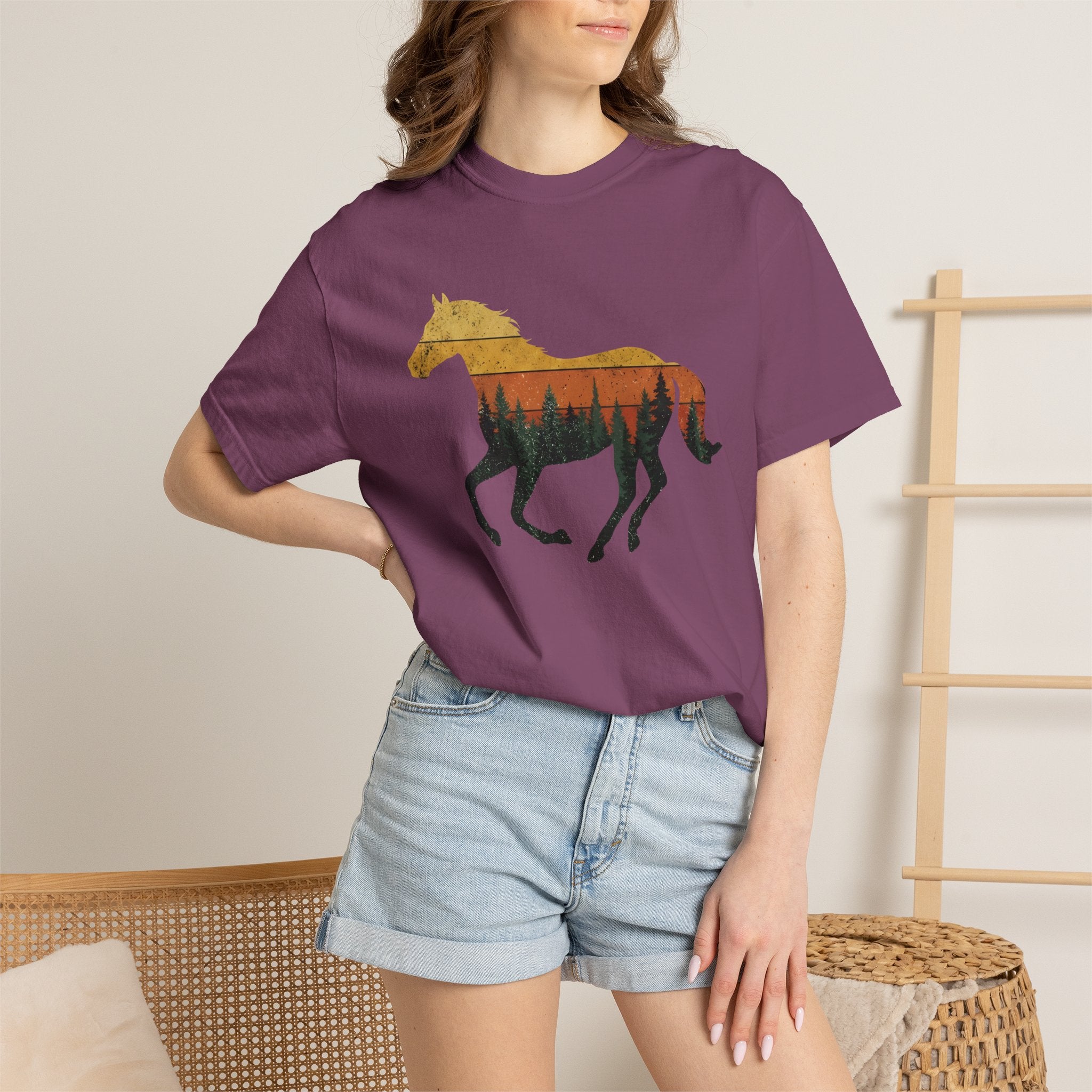 Sunset Forest Horse