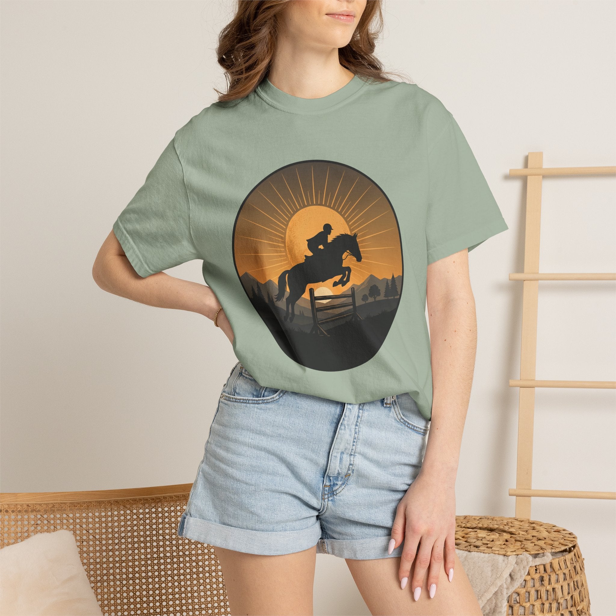 sunset horse rider