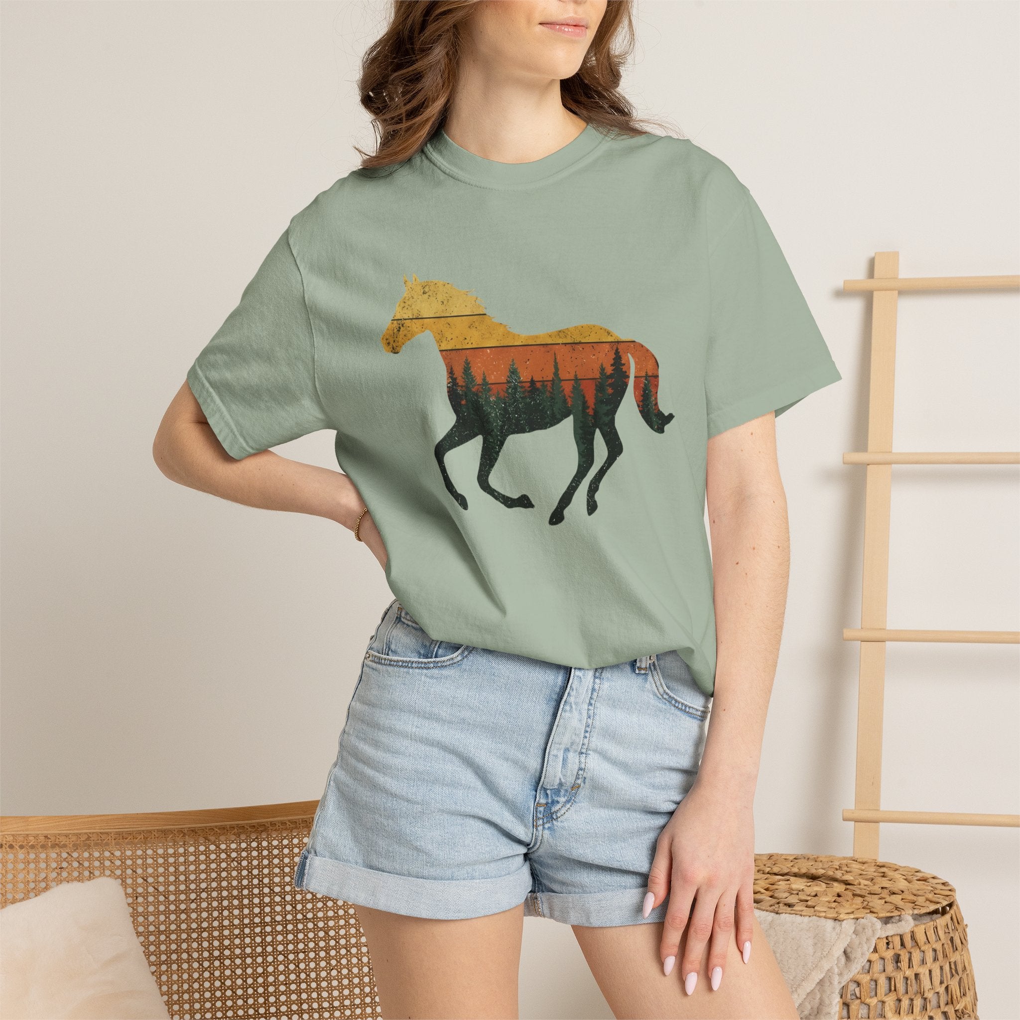 Sunset Forest Horse