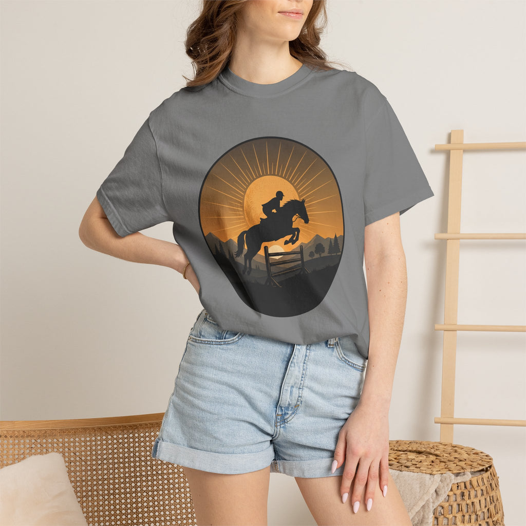 sunset horse rider