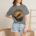 sunset horse rider