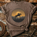 sunset horse rider
