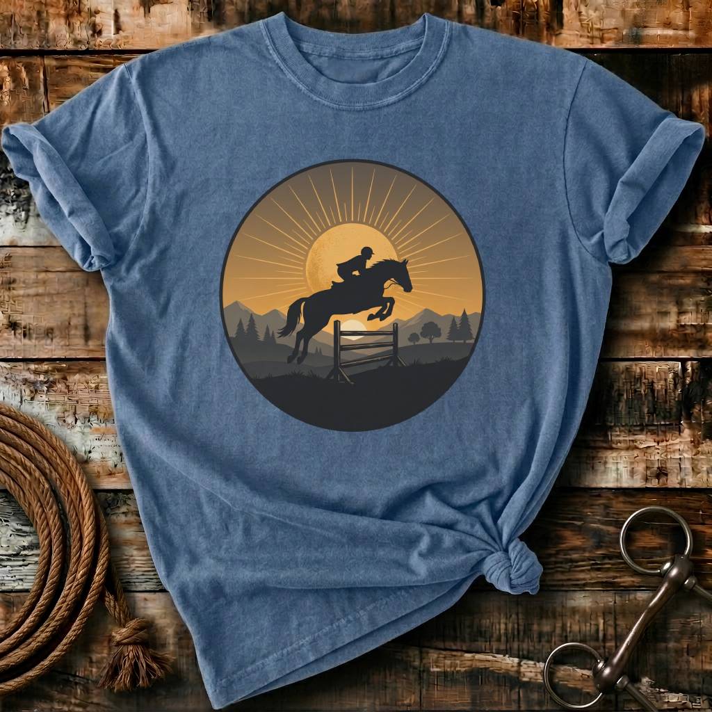 sunset horse rider