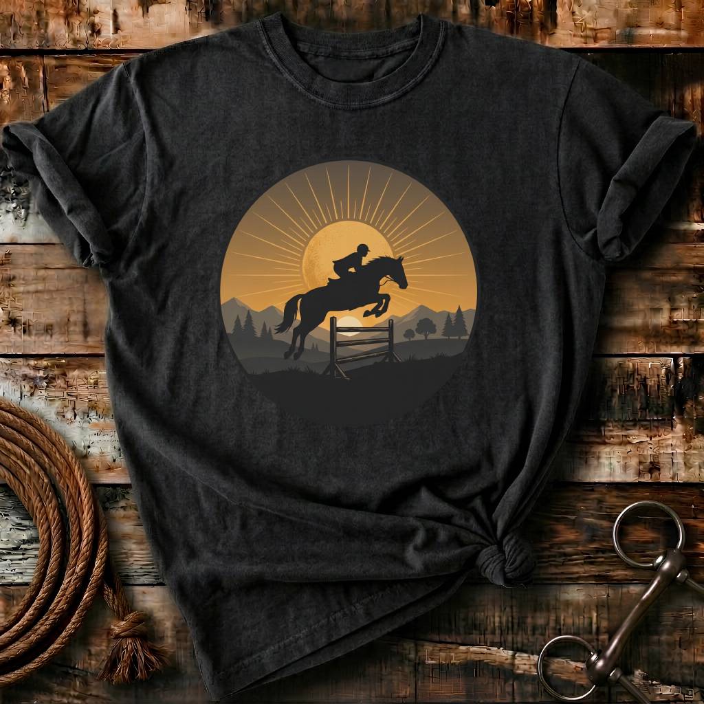 sunset horse rider