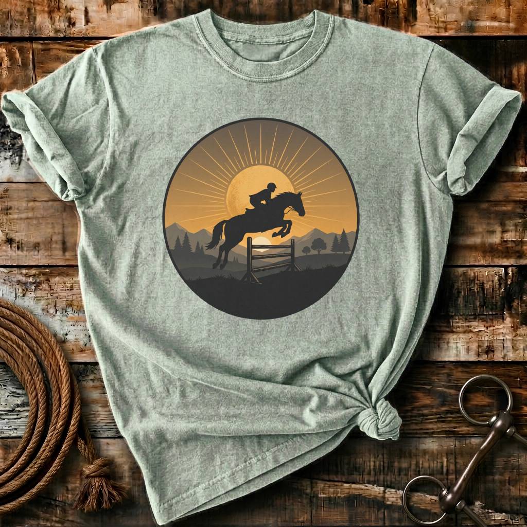sunset horse rider