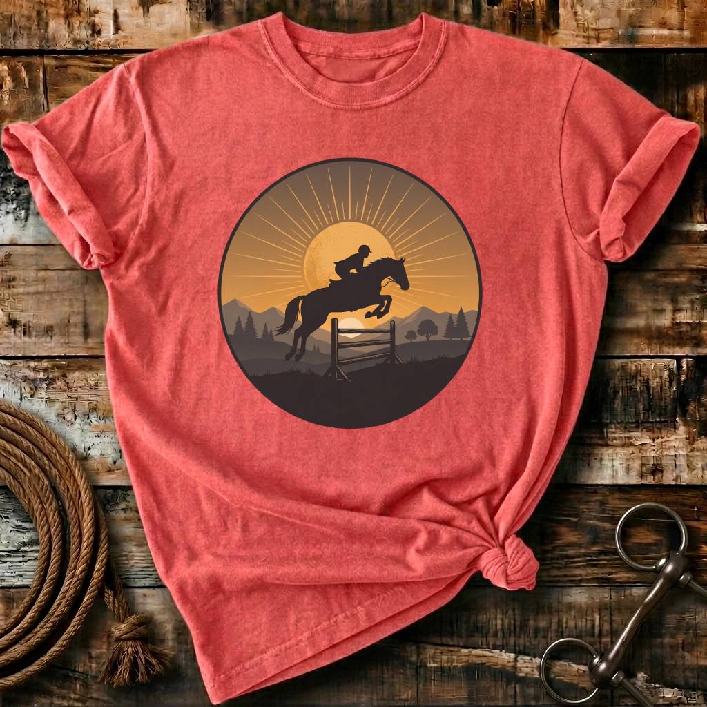 sunset horse rider