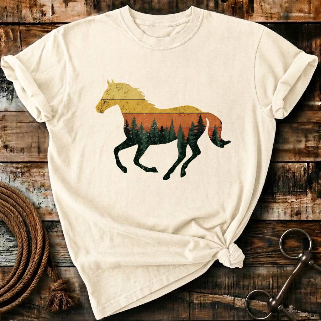 Sunset Forest Horse