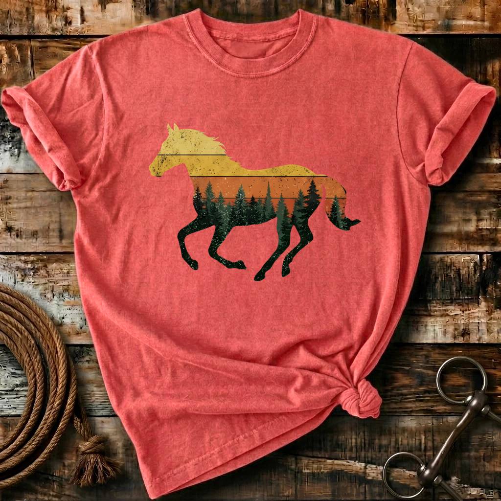 Sunset Forest Horse