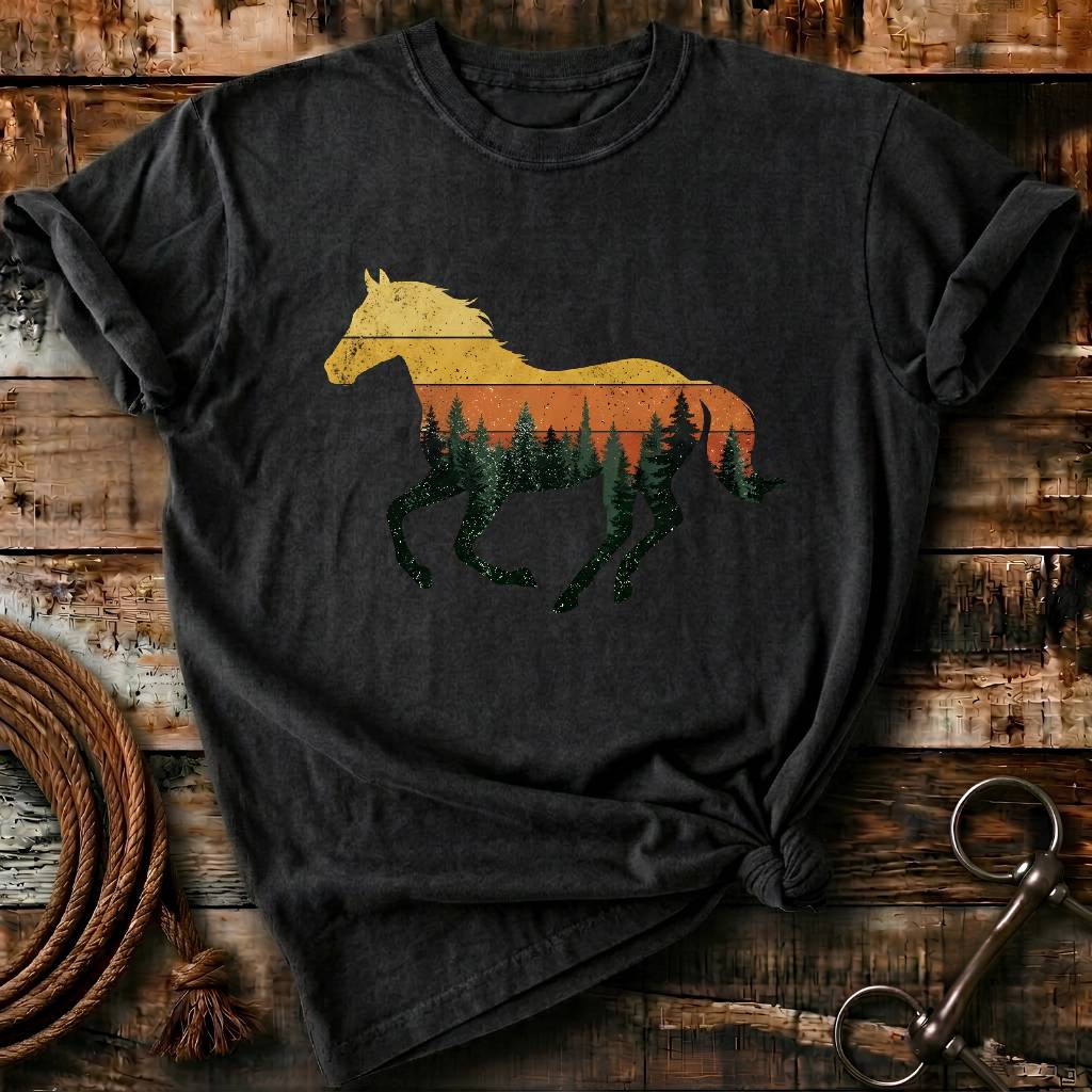 Sunset Forest Horse