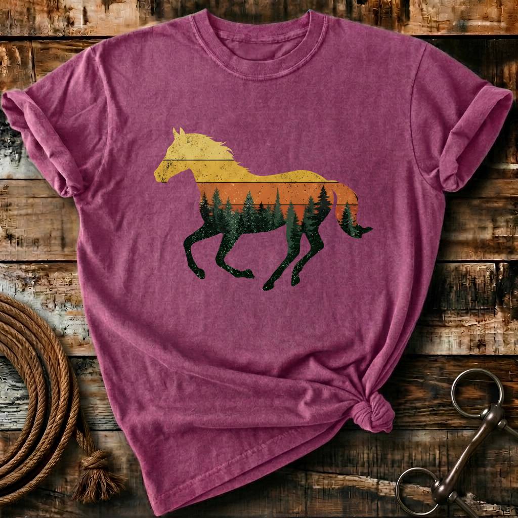 Sunset Forest Horse