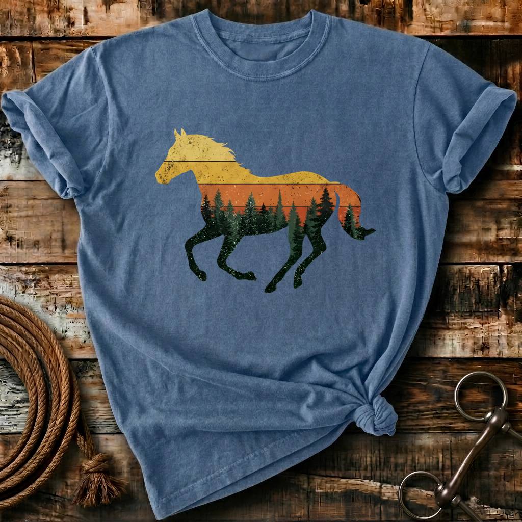Sunset Forest Horse