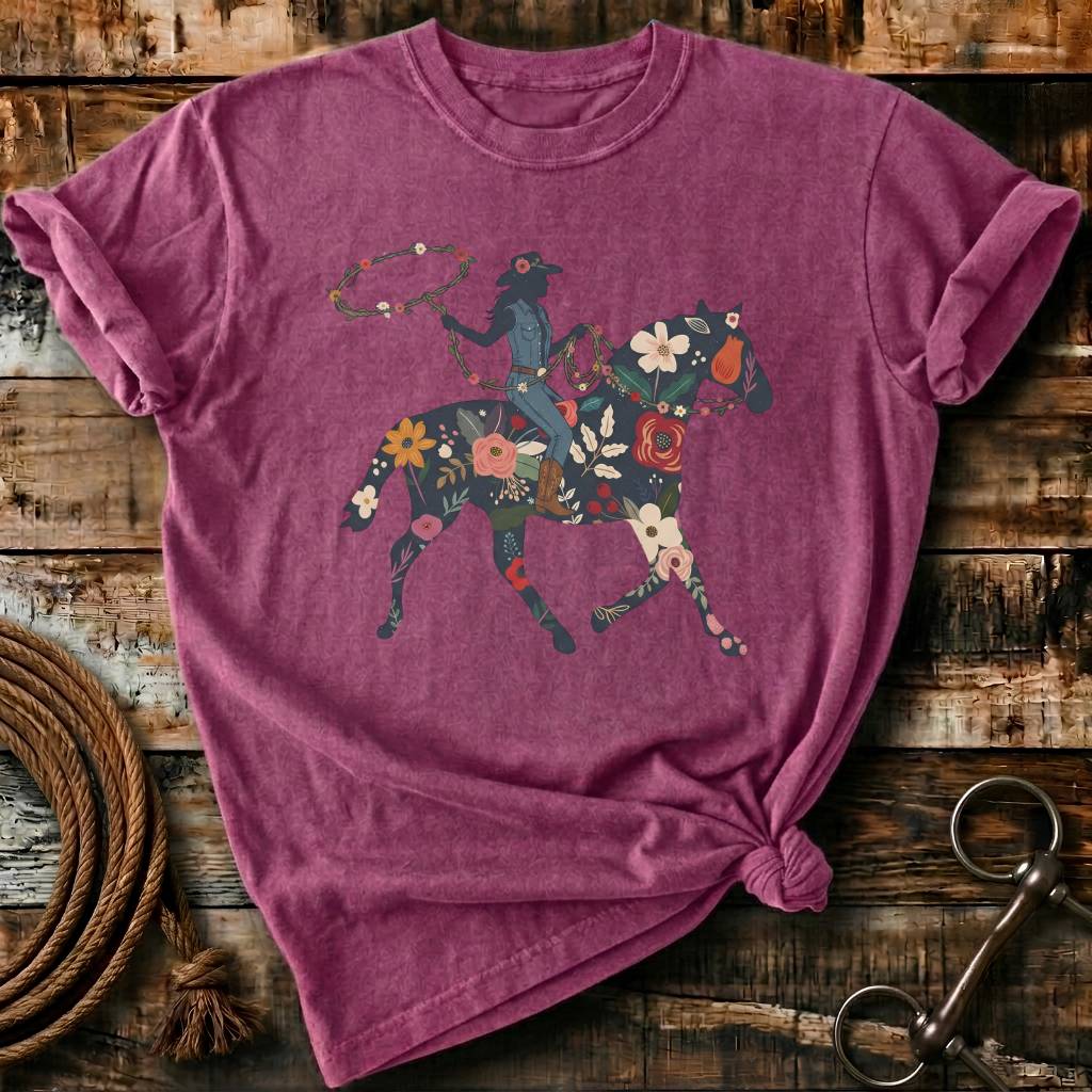 Colorful ranch girl rider