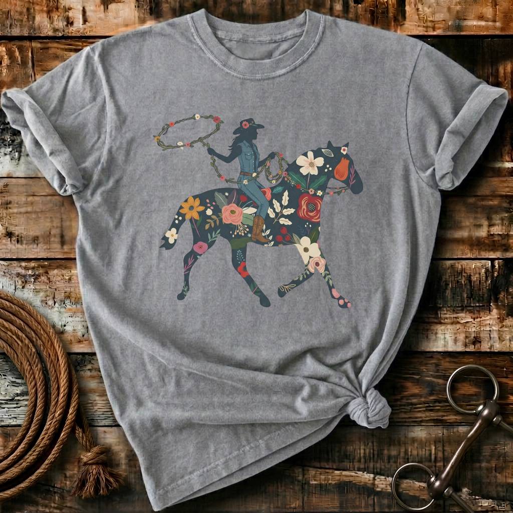 Colorful ranch girl rider