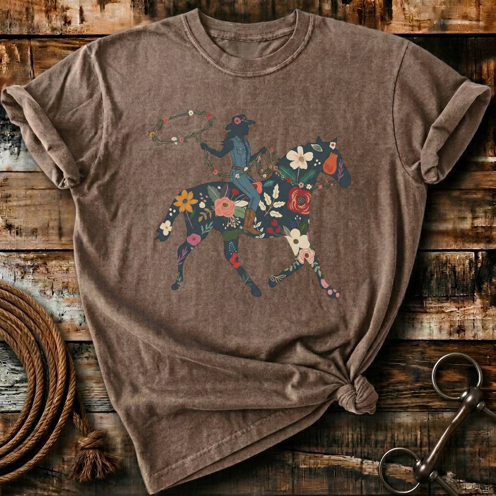 Colorful ranch girl rider