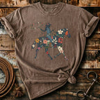 Colorful ranch girl rider