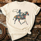 Colorful ranch girl rider