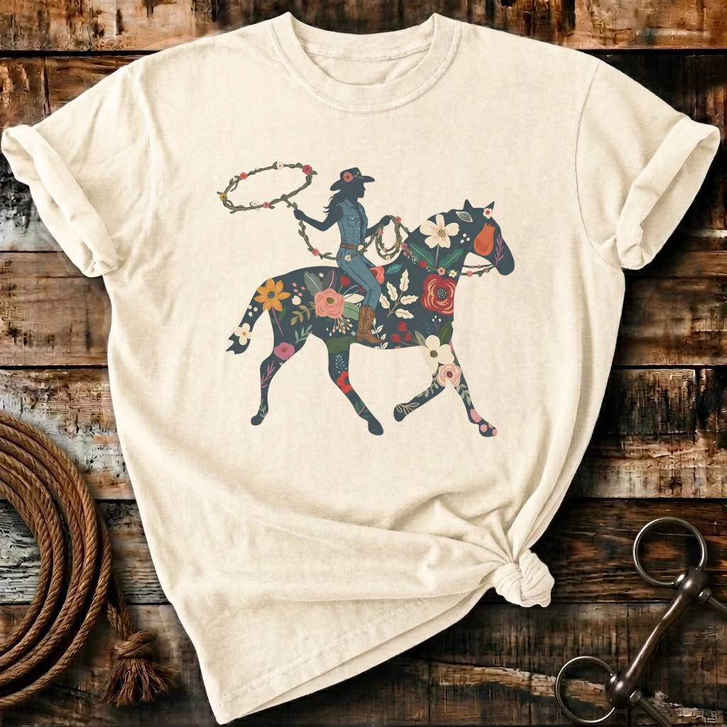 Colorful ranch girl rider