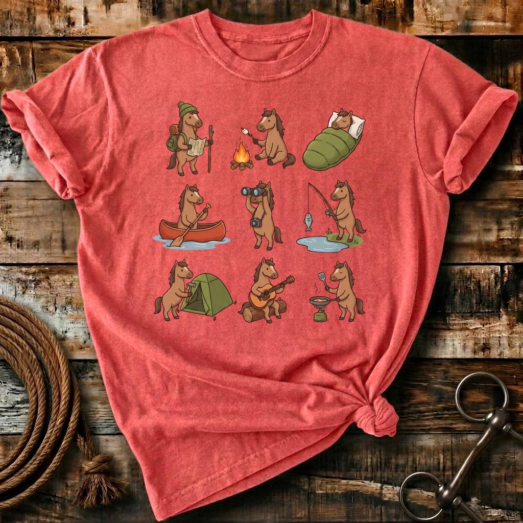 Camping horses