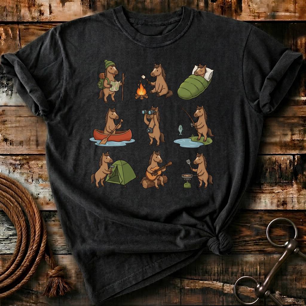 Camping horses