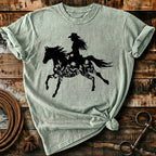 Ranch woman riding a horse