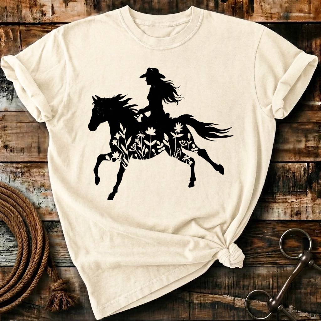 Ranch woman riding a horse