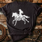 Ranch woman riding a horse
