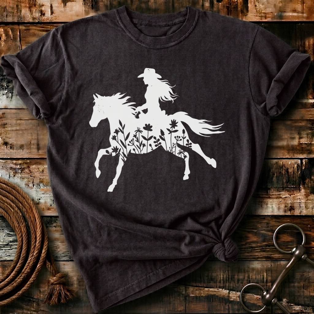 Ranch woman riding a horse