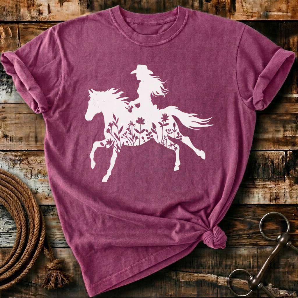 Ranch woman riding a horse