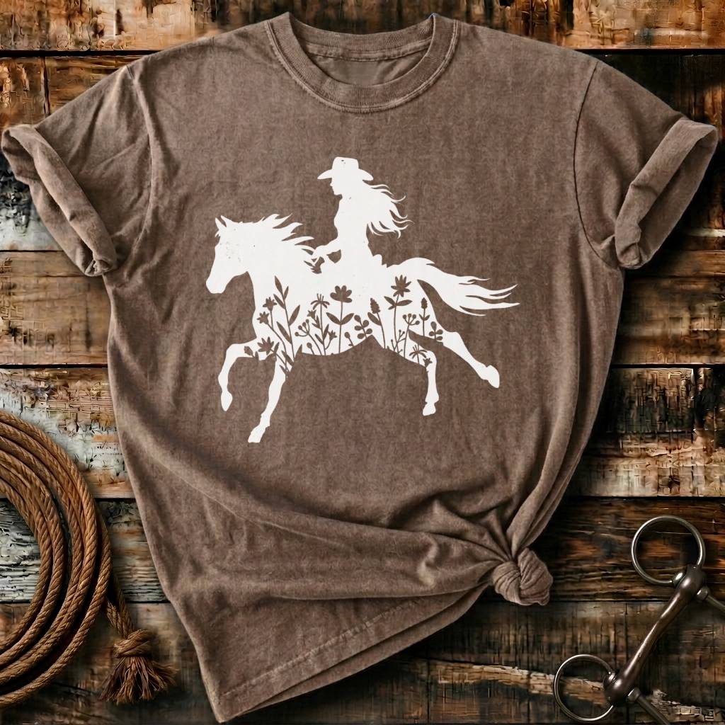 Ranch woman riding a horse