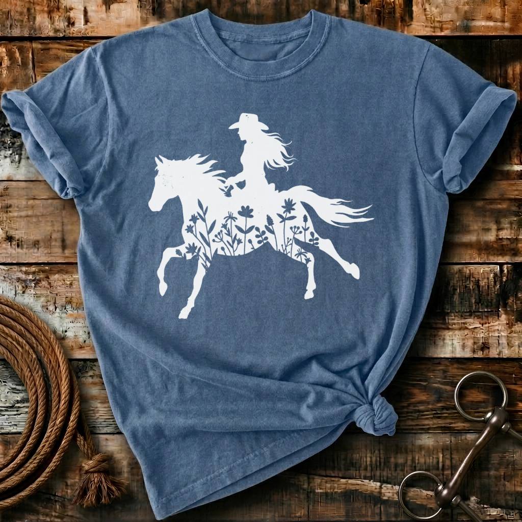 Ranch woman riding a horse