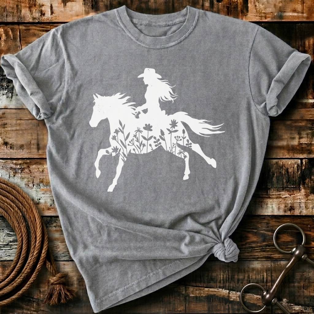 Ranch woman riding a horse