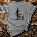 Horse & pine tree