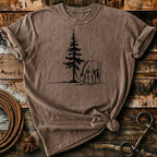 Horse & pine tree