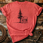 Horse & pine tree