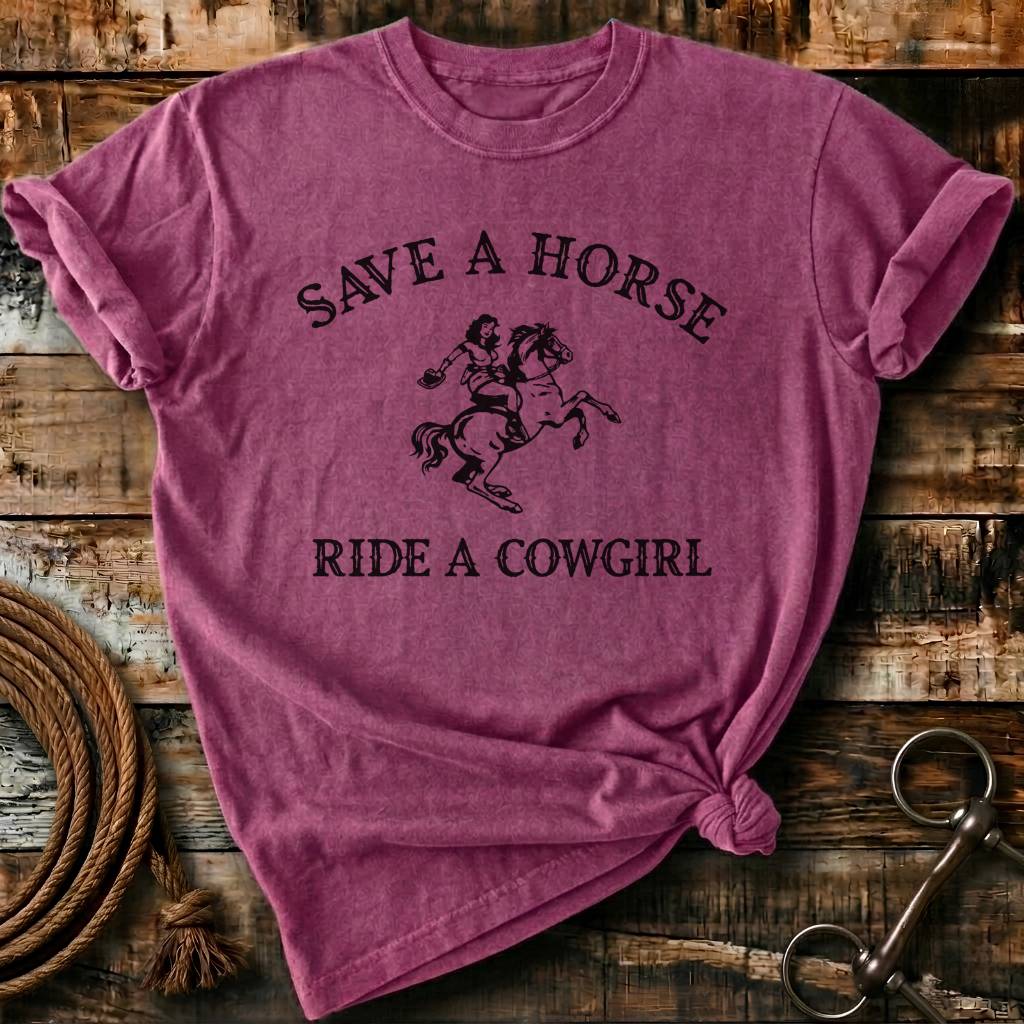 save a horse ride a cowgirl