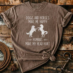 Dogs and horses makes me happy