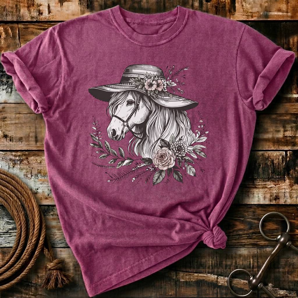 Floral sunhat Horse