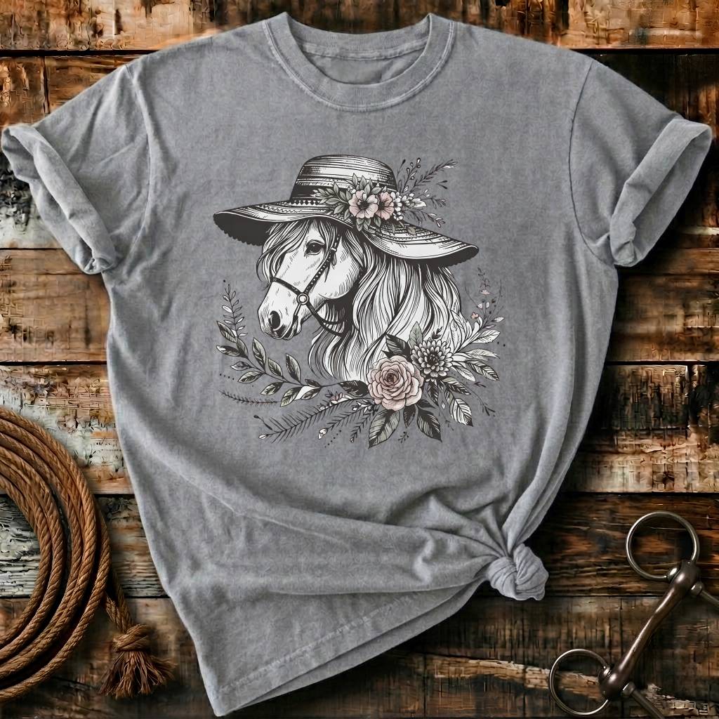 Floral sunhat Horse