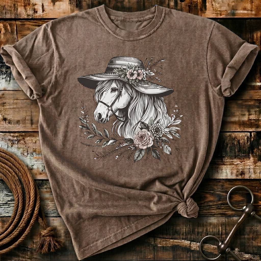Floral sunhat Horse