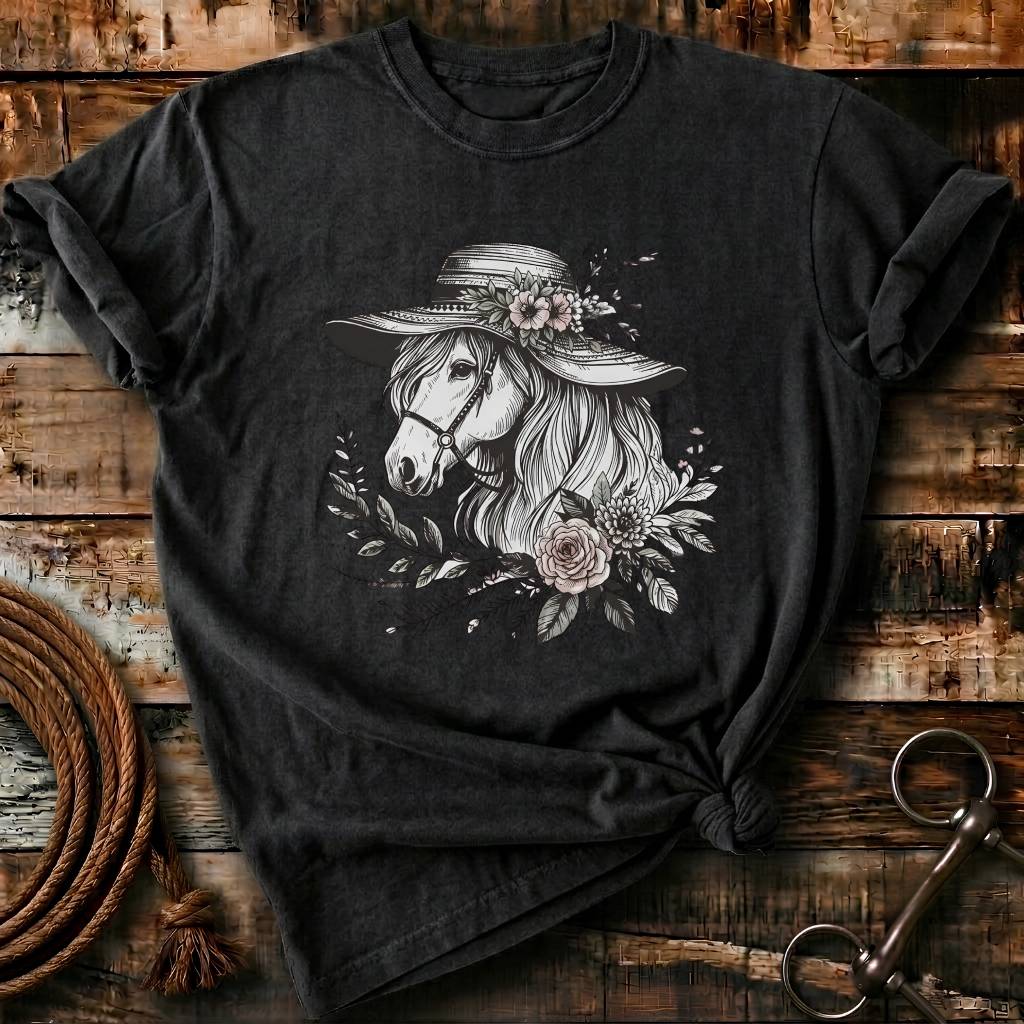 Floral sunhat Horse