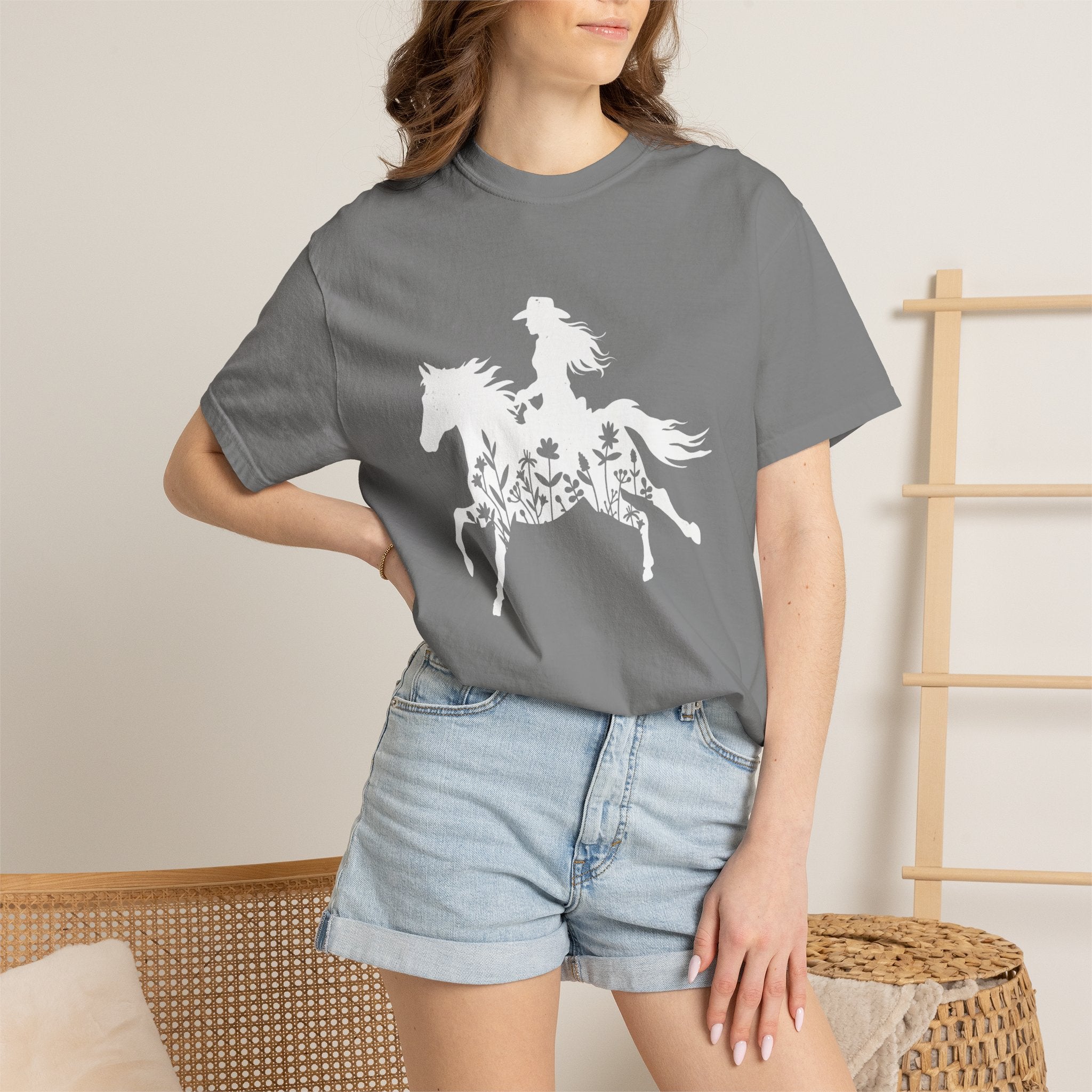 Ranch woman riding a horse