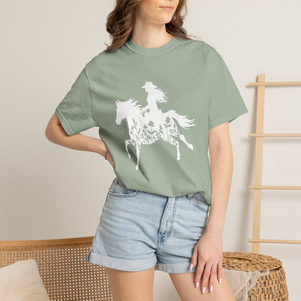 Ranch woman riding a horse