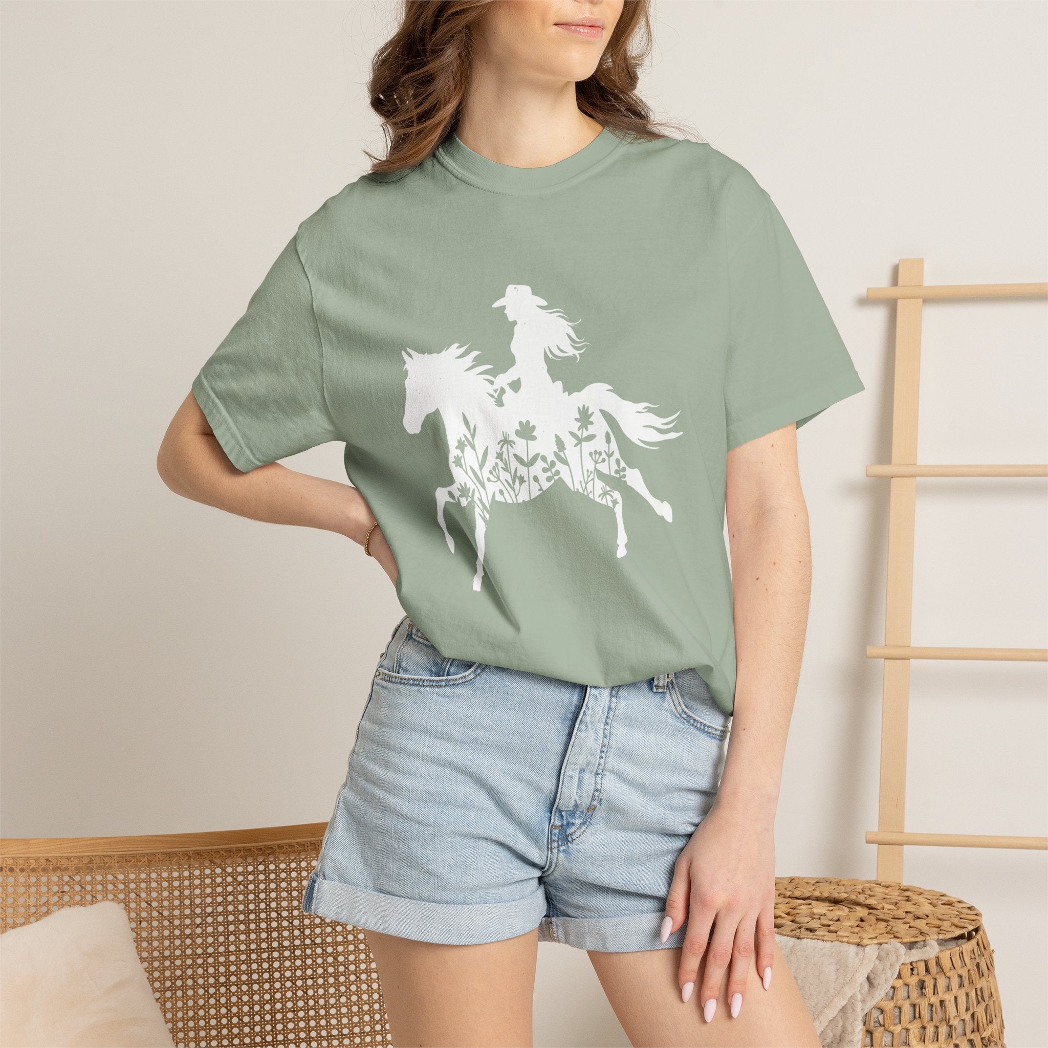 Ranch woman riding a horse