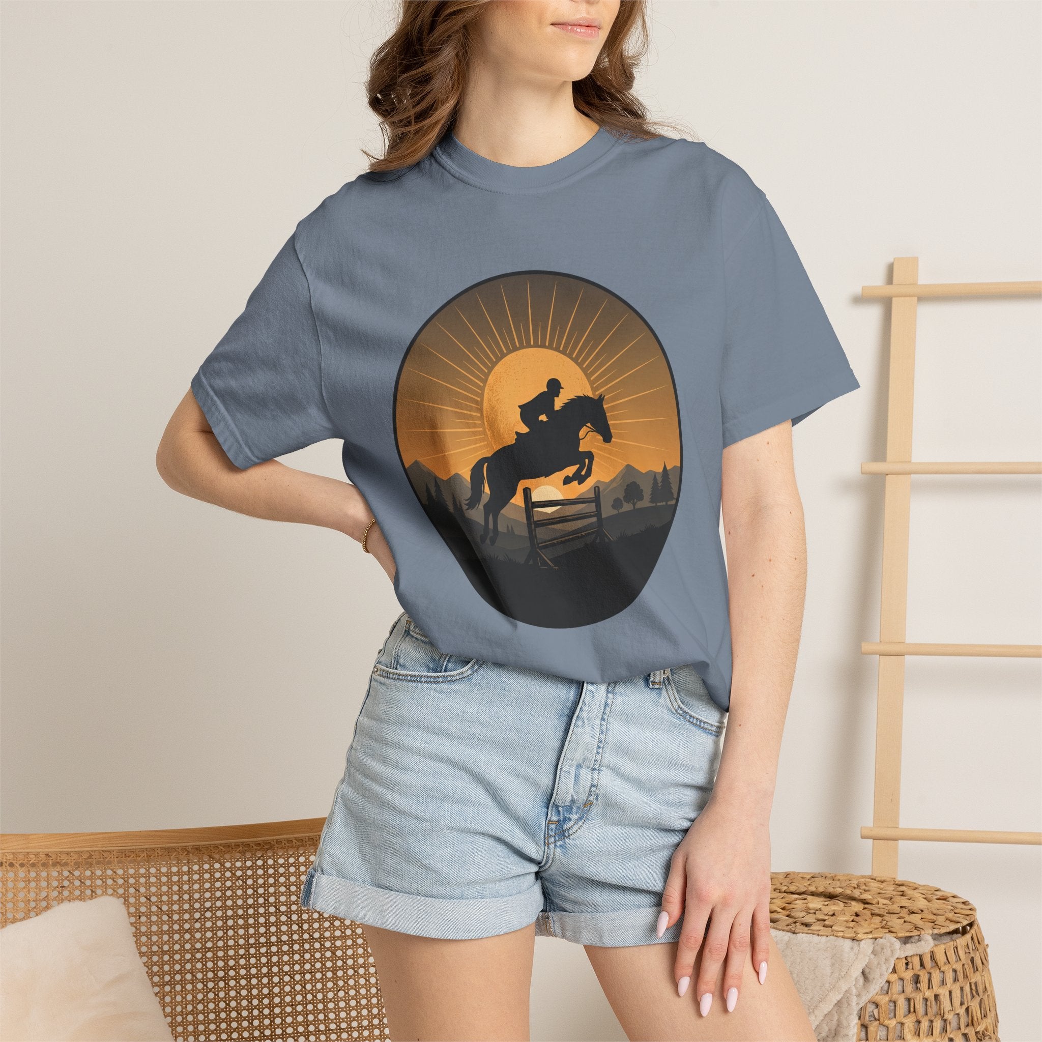 sunset horse rider