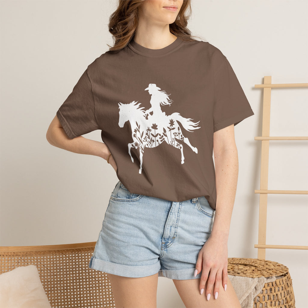 Ranch woman riding a horse