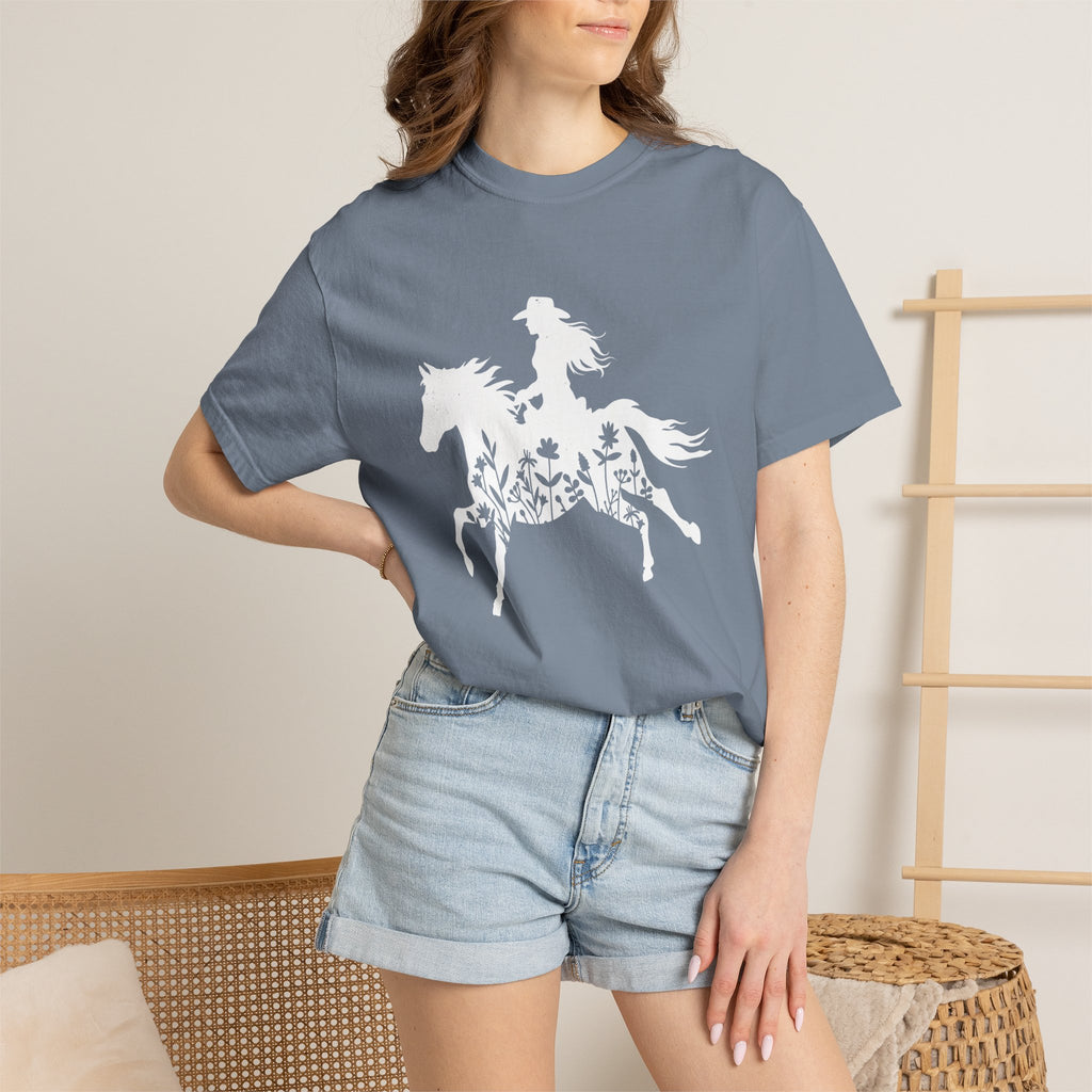 Ranch woman riding a horse