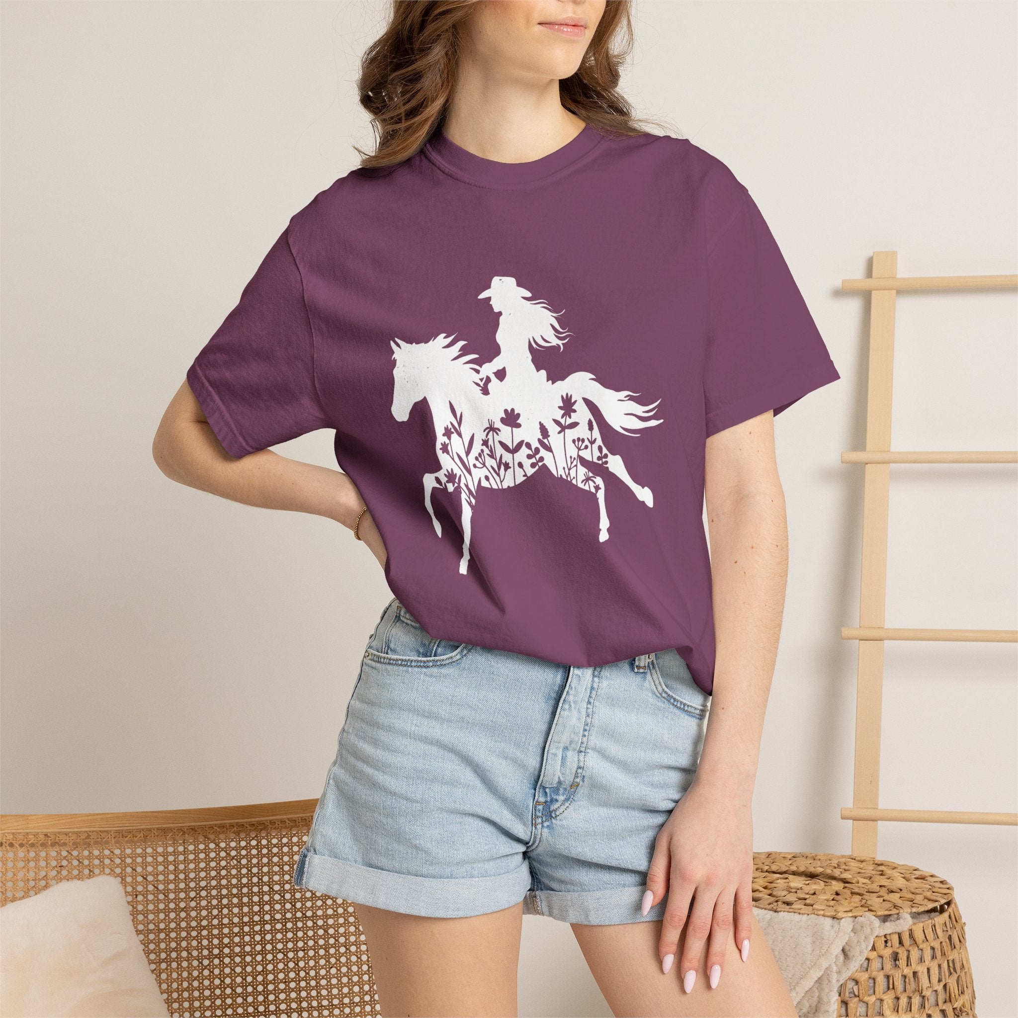 Ranch woman riding a horse