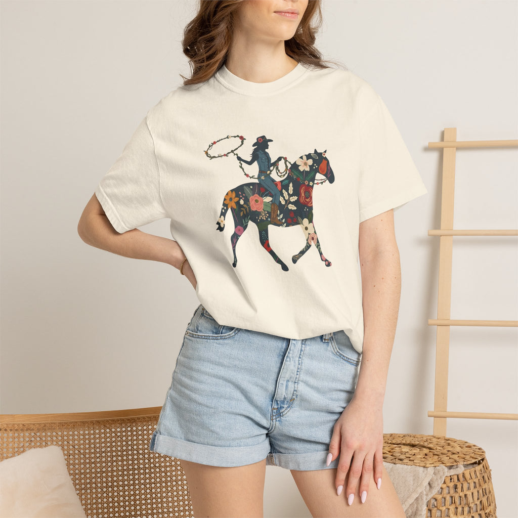 Colorful ranch girl rider